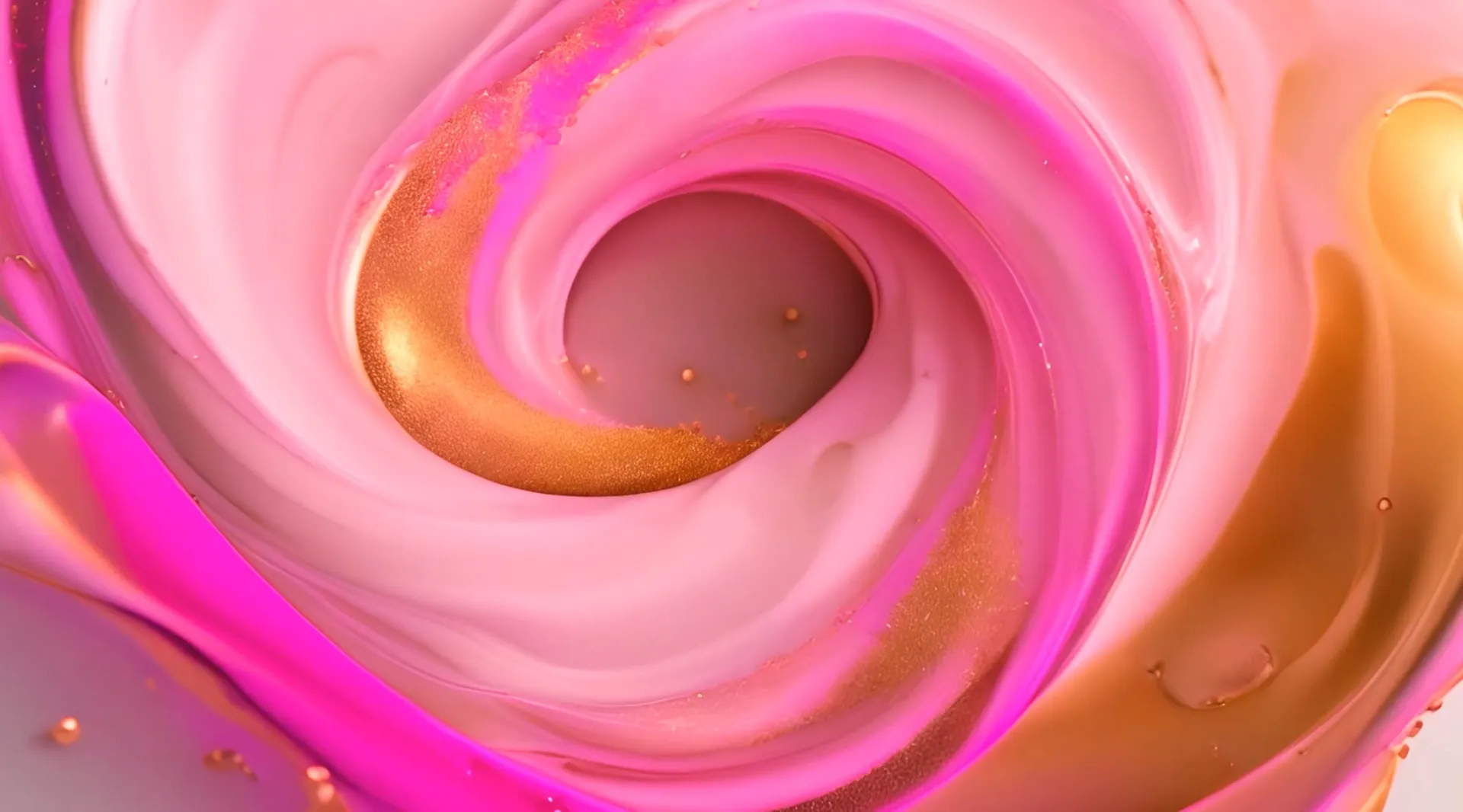 Dynamic Pink and Gold Wave Backdrop Video